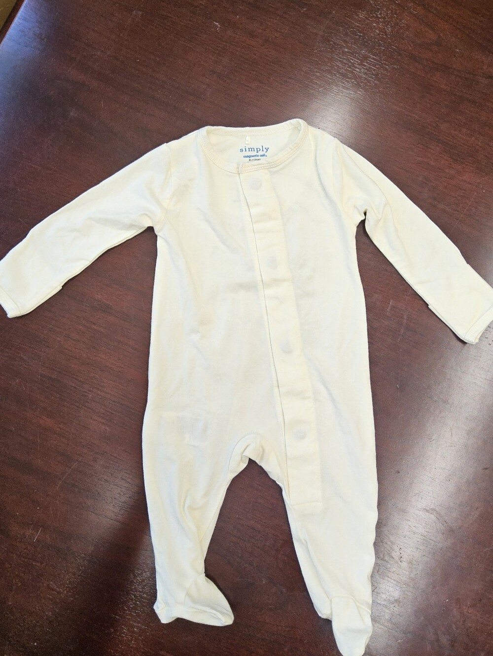 Magnetic Me Simply Baby Cream Footed One-Piece